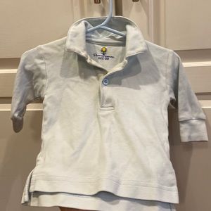 Florence Eiseman light blue polo shirt, size 6-16m. 100% cotton.